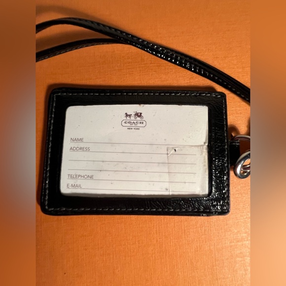 Coach Black ID Card Holder - lanyard - Picture 6 of 6